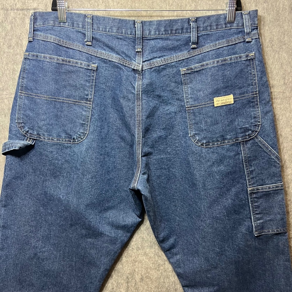 Wrangler Carpenter Jeans Relaxed Fit Denim Work Pants Blue Size 40x30 - Picture 3 of 8